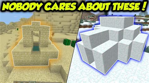 Rare Structures That Nobody Likes In Minecraft Youtube