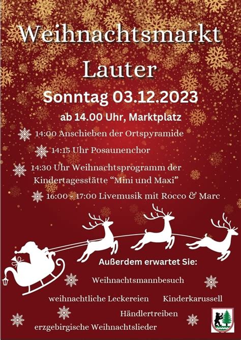 Pyramidenanschieben Und Weihnachtsmarkt Im Ot Lauter Rundwanderweg