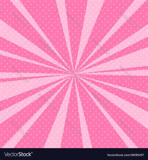 Pink pop art retro background with sunbeams Vector Image