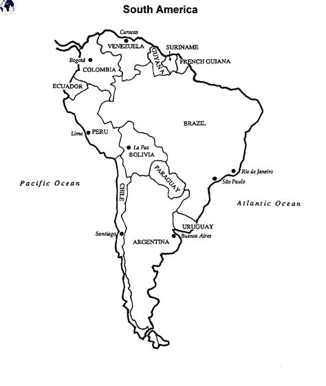 Blank Map Of South America Blank World Map