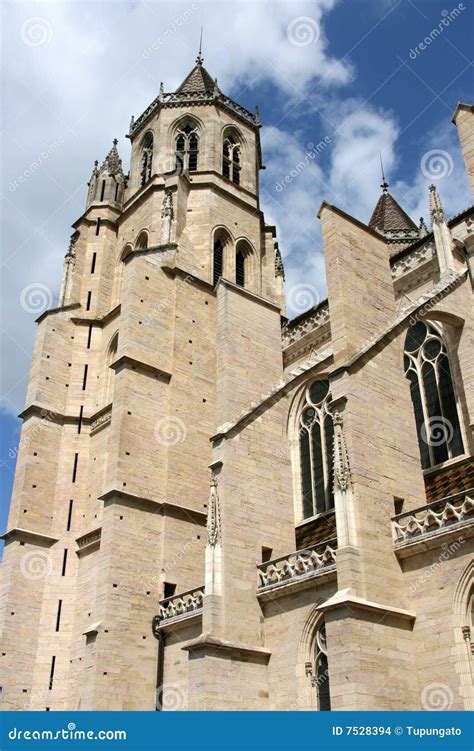 Dijon cathedral stock photo. Image of tower, vintage, travel - 7528394