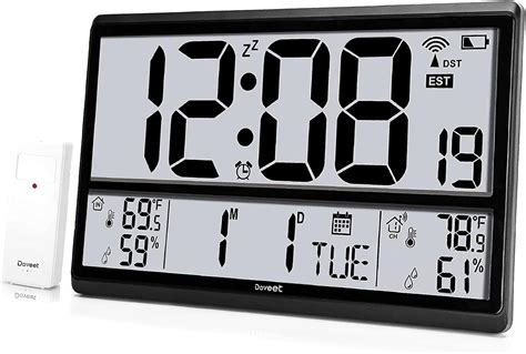 DOVEET Atomic Clock - Easy to Read - Easy Set Up - Indoor/Outdoor ...