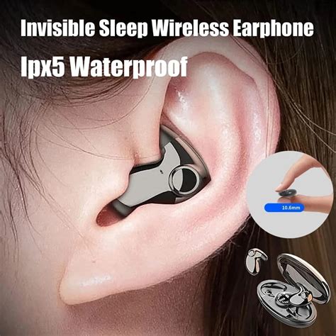 Invisible Sleep Wireless Earphone Tws Bluetooth 5 3 Headphones Hidden Earbuds Ipx5 Waterproof