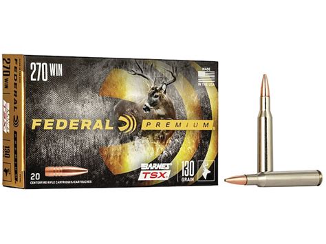 Federal Premium Ammo 270 Winchester 130 Grain Barnes Tsx Hollow Point