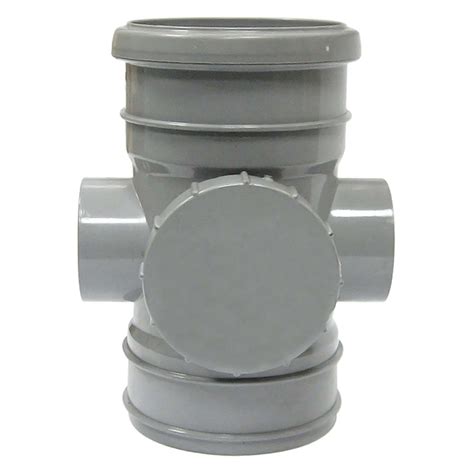 FloPlast Grey 110mm Soil Socket Access Pipe | Selco