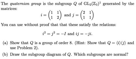 Solved 2 Let G Be A Group And Let H K Be Subgroups Of G