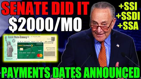 Senate Did It Mo Stimulus Checks Direct Deposits Approved For