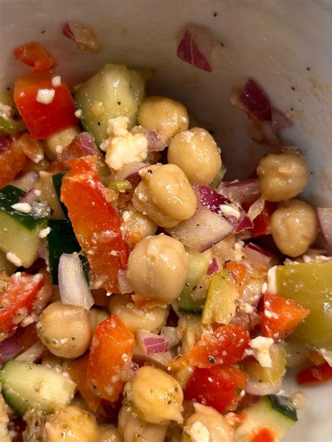 Greek Chickpea Salad Directions Calories Nutrition More Fooducate