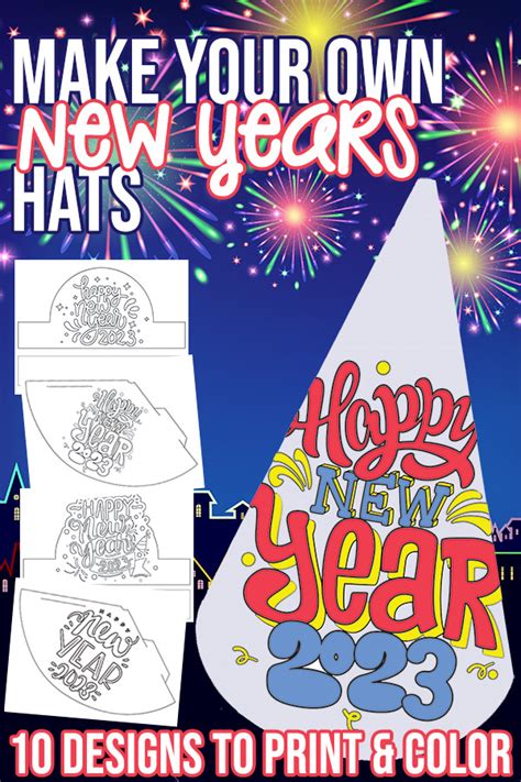 Make Your Own New Years Hats Free Printable