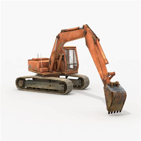 Excavator 3D Asset Realtime CGTrader