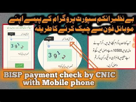 BISP Payment Check By CNIC Bisp New Update 2024 Pak Pakistan