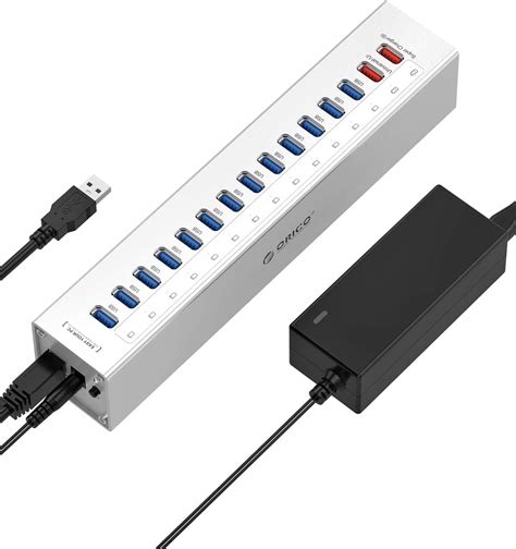 Orico Aluminium Usb Hub Ports Avec Adaptateur Secteur Pour