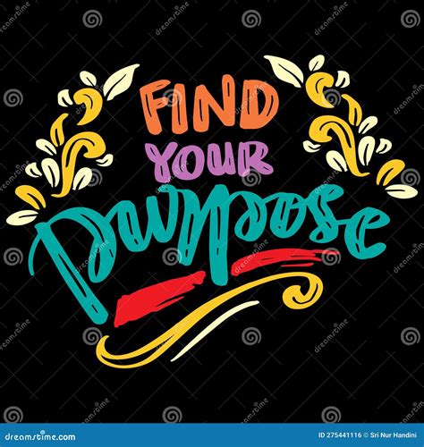 Find Your Purpose Hand Lettering Stock Illustration Illustration Of