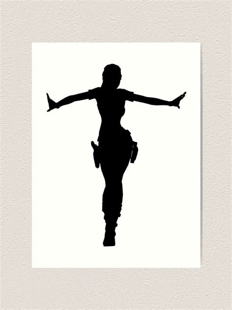 Lara Croft Silhouette Croft Manor Tomb Raider Legend Art Print By