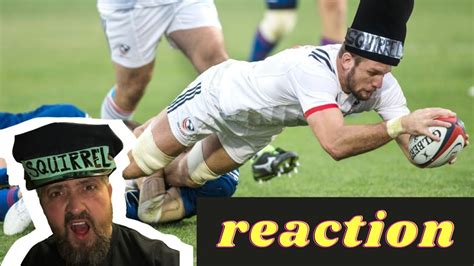 American Reacts To Biggest Rugby Hits Brutal Rugby Hits Squirrel