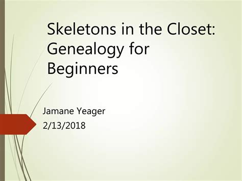 Skeletons In The Closet 2018 Ppt