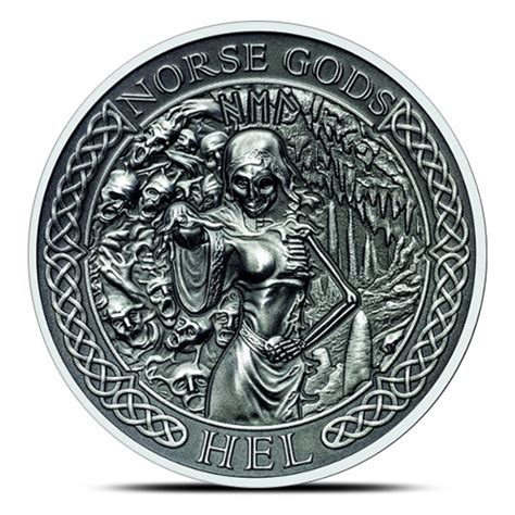 Proof Cook Islands Norse God Hel Oz Silver Coin Ultra High