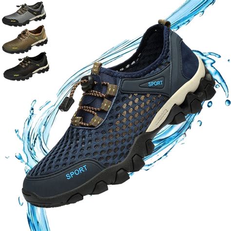 Aqua Sapatos Homens N O Deslizamento De Pesca De Secagem R Pida