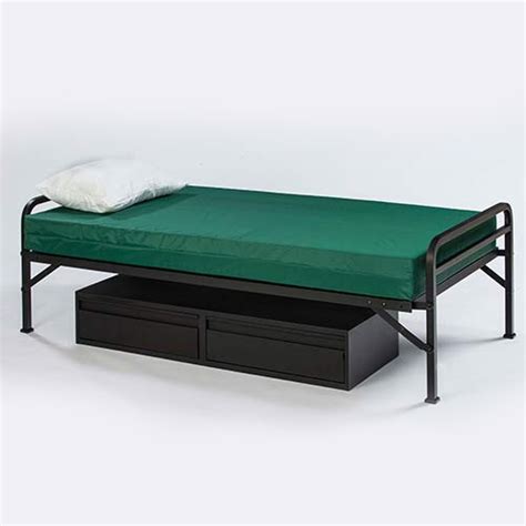 Heavy-Duty Single Metal Bed for Camps & Shelters | American Bedding