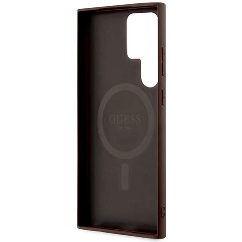 Guess Guhms Lg Gfrw Brown Hardcase G Collection Leather Metal Logo