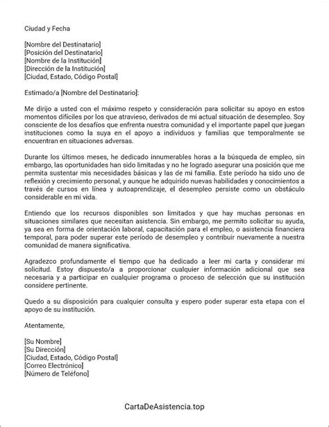 Cómo Redactar Una Carta Para Pedir Ayuda Por Desempleo