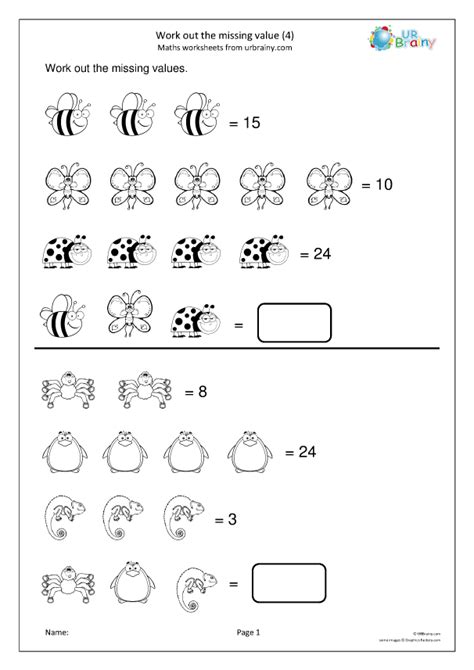 Work Out The Missing Value 4 Reasoningproblem Solving Maths Worksheets For Year 3 Age 7 8