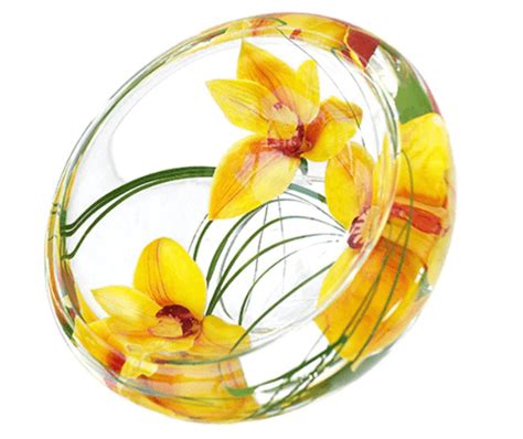 Emilio Robba Yellow Cymbidium Flower Bowl The Pink Daisy