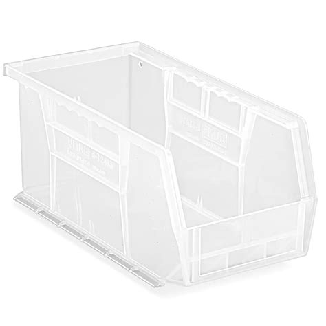 Plastic Stackable Bins 11 X 5 1 2 X 5 Clear S 12415c Uline