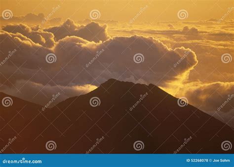 Mount Haleakala Volcano at Sunrise, Maui, Hawaii Stock Photo - Image of ...