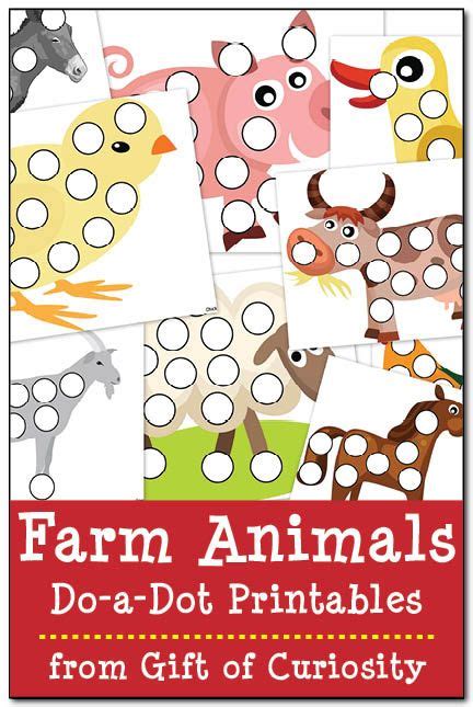 Farm Do A Dot Printables Do A Dot Farm Theme Preschool Farm Animals