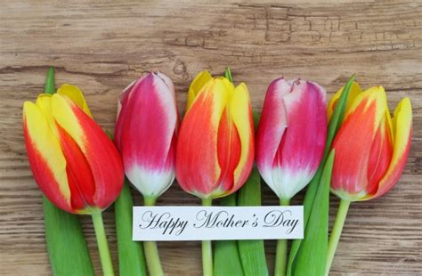 Happy Mother's day card with colorful tulips - Homecookin Restaurant ...