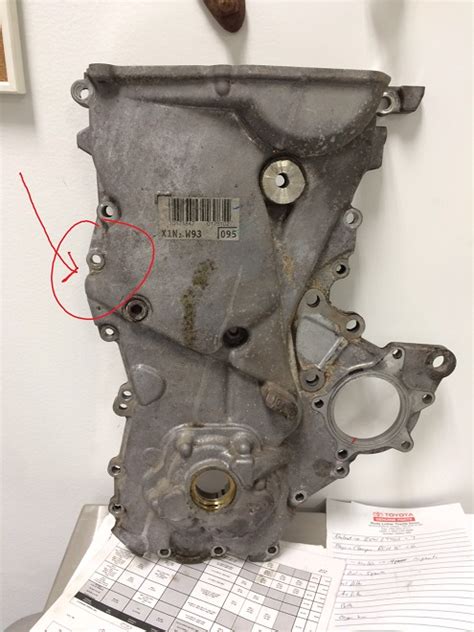 Toyota Prius Timing Cover Oil Leak W Pictures