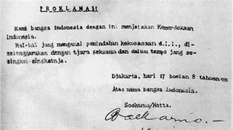 Sejarah Proklamasi Kemerdekaan Indonesia Agustus