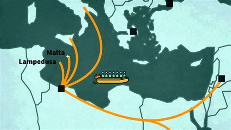 Rutas De Los Migrantes En El Mar Mediterráneo Youtube