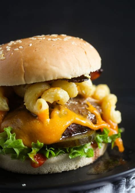 Mac and Cheese Burger Recipe » The Fast Recipe Food Blog