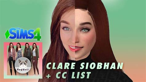 Sims Cas Clare Siobhan S Realistic Sim Cc List Speed Cc