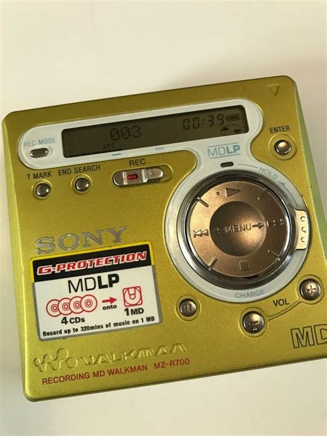 Sony Minidisc Mz R700 Md Walkman Green With Remote Working Ebay