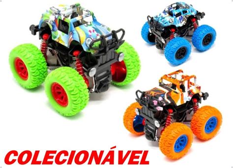 Kit Carrinhos Monster Truck Pickup Hip Hot Fricção Coleção Parcelamento sem juros
