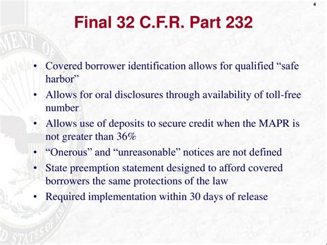 Ppt Implementation Of 32 Cfr Part 232 Powerpoint Presentation Free