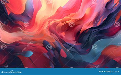 Abstract Silky Colorful Shapeless Artistic Unobtrusive Background And