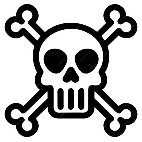 Premium Vector | Skull and crossbones symbol icon