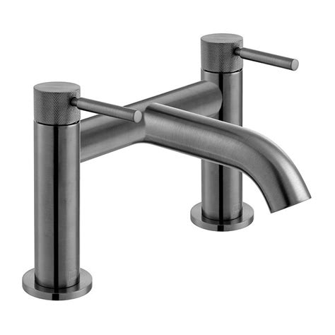 Vado Individual Origins Knurled Brushed Black Bath Filler Tap IND