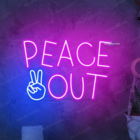 Lighted Peace Sign Etsy