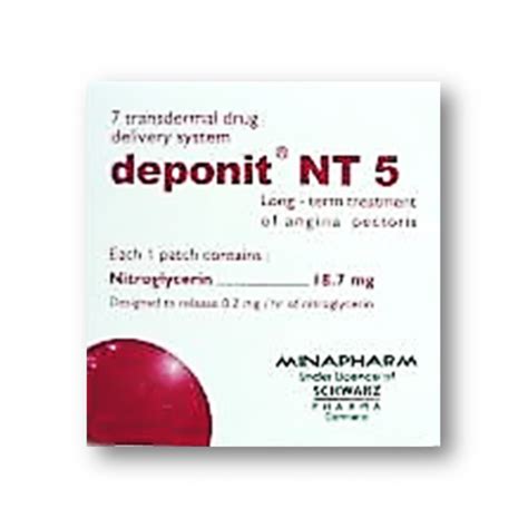 Deponit Nt Glyceryl Trinitrate Mg Patches