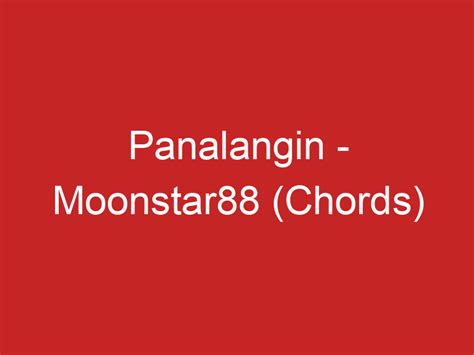 Panalangin Guitar Chords