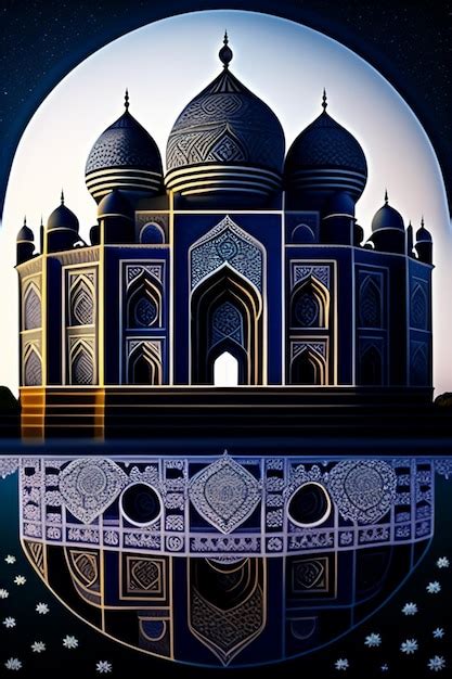 Premium Ai Image The Beautiful Serene Mosque Design Ai Generated