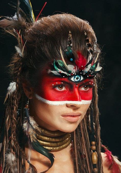 Pin By Marie Garcia On Indians Tribal Makeup Native American Makeup Cool Makeup Looks