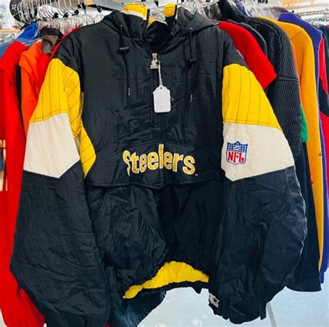 Vintage Pittsburgh Steelers Nfl Pro Line Starter Puffer Winter Coat