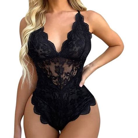 Femmes Lingerie Sexy Mode Combinaison Dos Nu En Dentelle Lingerie