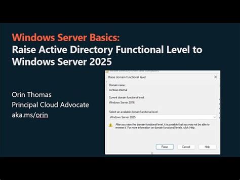 Windows Server 2025 Raise Active Directory Functional Level To Windows